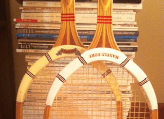 Decorar con raquetas de tenis