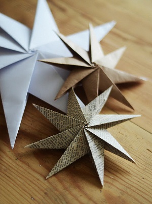 DiY navideño: estrellas de origami