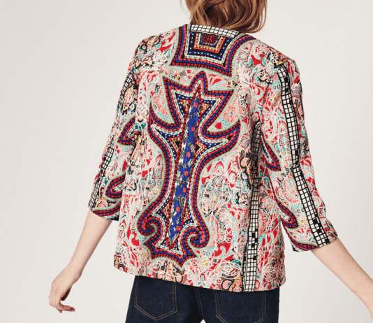 Chaqueta bordada de Zara