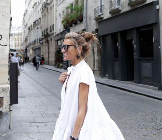 Vestido de volantes con pantalón capri