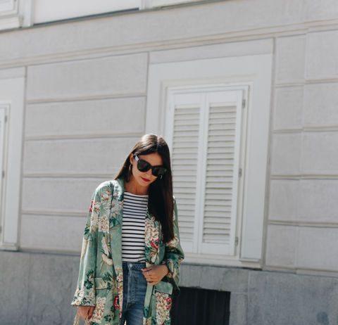 ¿Qué me pongo hoy? Jeans, kimono, rayas marineras