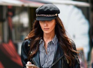 5 looks de la semana vichy vestido, gorra marinera, motera de piel
